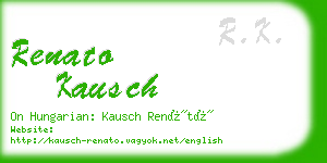 renato kausch business card